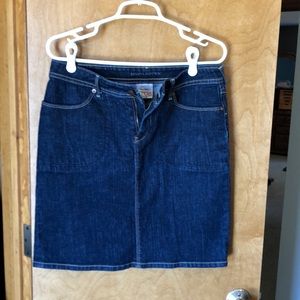 3/$30 Banana Republic dark blue jean skirt.